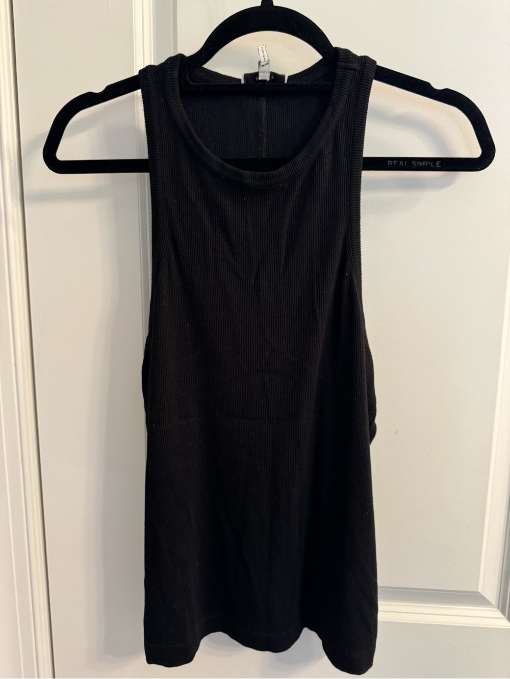 Reiss Black Ribbed Tank - Picture 2 of 5
